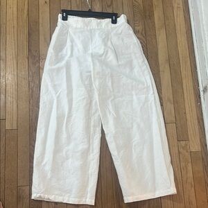 Vineyard Vines Women’s White Wide-Leg Linen Pants - sz Medium